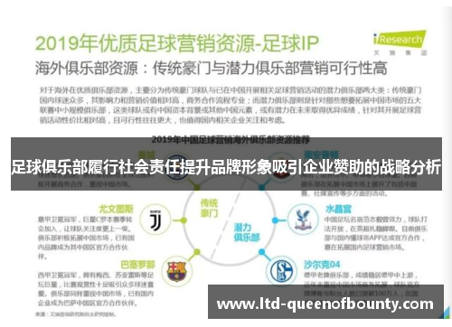 足球俱乐部履行社会责任提升品牌形象吸引企业赞助的战略分析