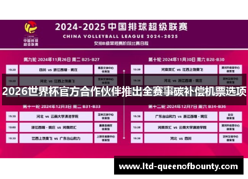 2026世界杯官方合作伙伴推出全赛事碳补偿机票选项